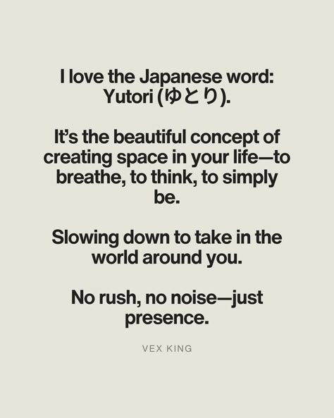 Beyond the brisk pace that comes with prepping and enjoying seasonal festivities, the end of the year has a peculiar pressure to it. The attempt to end 2024 with a bang can carry the weight of expectations, overwhelm, and stress. But what if, instead of getting swept up in that rush, we embraced yutori—the spaciousness to simply breathe and be? Scroll through the slides above to see its origin and full meaning.⁣ ⁣ I encourage you to shift how you approach the end of the year—from pressure to ... Inspirational Quotes About Yourself, One Word Positive Words, Simplify Word Of The Year, Learning To Be Happy Quotes, New Years Words Of Wisdom, Positive Things To Say To Yourself, Inspiring Quotes About Self Love, Ending The Year Quotes, Best Year Quotes