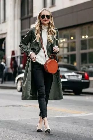 Khaki Trench Coat Outfit, Green Coat Outfit, Trench Coat Outfit Spring, Olive Trench Coat, Outfits Beige, Trench Outfit, Olive Green Coat, Khaki Trench, Green Trench Coat