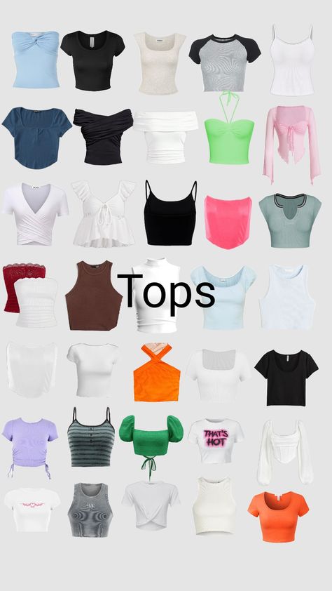 Different Types Of Tops With Names, New Style Tops, Crop Top Designs, Colorful Crop Tops, Tops Designs, Crop Top, Crop Tops, Pins, Quick Saves