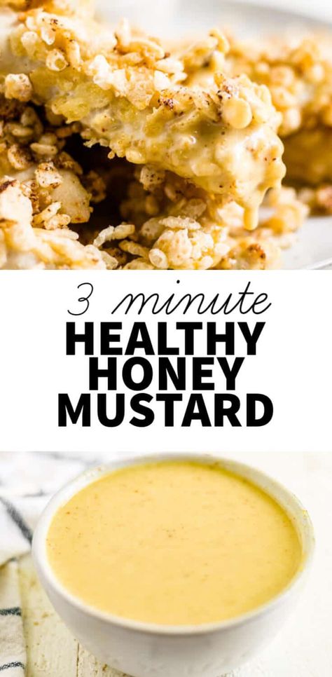 3 Minute Healthy Honey Mustard Sauce [Paleo] Healthy Honey Mustard, Honey Mustard Recipe, Paleo Honey Mustard, Honey Mustard Salmon Recipes, Creamy Honey Mustard Chicken, Honey Mustard Sauce Recipe, Honey Mustard Chicken Recipes, Honey Mustard Pretzels, Honey Mustard Dip