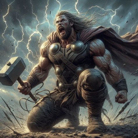 Thor Artwork, Thor Comic Art, Thor Art, Thunder God, Thor Comic, Thor Odinson, The Mighty Thor, Battle Armor, Second Account