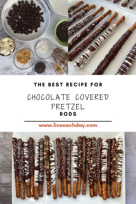 This was a treat I hadn’t eaten in a long time and I forgot how much I love the combination of the salty pretzel rods and the sweet chocolate. When they were devoured so quickly by my whole family, I made a mental note to make this salty sweet treat at home. So here you go – the easiest chocolate covered pretzel rods recipe ever! Pretzel Logs Recipe, Chocolate Covered Pretzel Rods Birthday, Best Chocolate Covered Pretzels, Diy Chocolate Pretzels, Chocolate Dipped Pretzel Rods Recipe, Chocolate Covered Pretzels Birthday, Easy Chocolate Pretzels, Best Way To Dip Pretzel Rods, Easy Chocolate Dipped Pretzel Rods