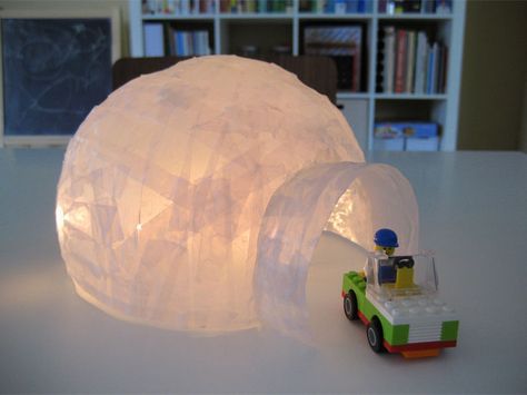 Igloo craft for kids Igloo Craft, Diy With Kids, Snow Fort, Vellum Paper, Lego Ideas, E Card, Winter Fun, Winter Crafts, Cool Stuff