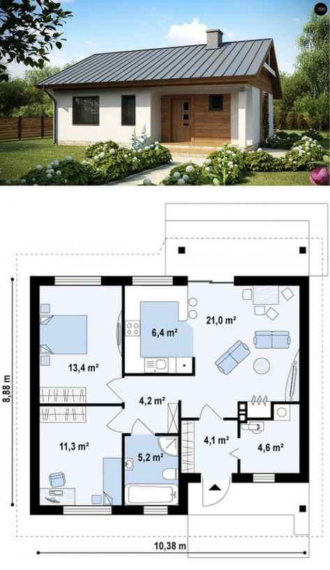 Plan Small Cottage Homes Nice Plan Small Cottage Homes Small House Blueprints, Small Cottage House Plans, Small Cottage Homes, Affordable House Plans, Building Plans House, House Plan Gallery, Sims House Plans, House Construction Plan, House Layout Plans