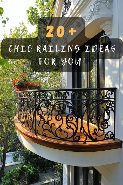 Discover how a simple change in your balcony railing can dramatically alter your space's vibe. Click to unleash creative ideas that will make your balcony your new favorite spot! 🌿🏡✨ #BalconyDesign #HomeDecor #OutdoorLiving #RailingIdeas #BalconyMakeover Outdoor Balcony Railing, Upstairs Balcony Ideas, Balcony Over Garage, Balcony Addition, Railing Designs, Balcony Railing Design, House Addition, Balcony Railing, Classy Decor