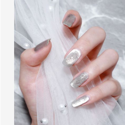 Ice Gel Nails Design, Ice Nail, Ice Gel Nails, Frost Nails, Ice Nails Designs, Ice Nails, Multicolored Nails, Manicure Nail Designs, Cat Nails