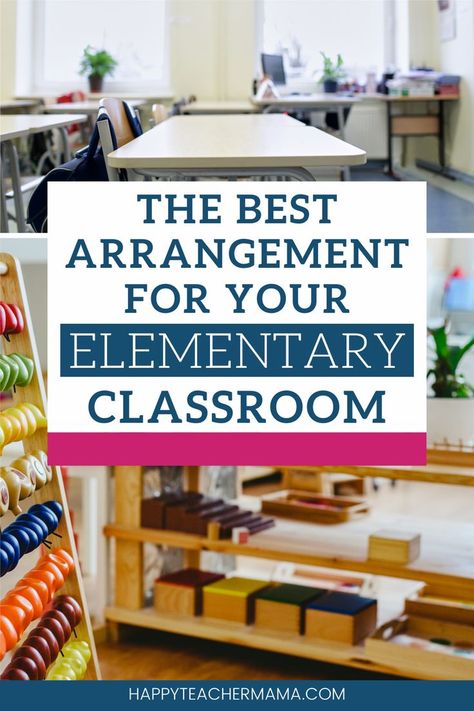 The ideal classroom design for elementary school will look different for each grade level.  The perfect kindergarten classroom design ideas just won't work for every first grade classroom and second grade classroom.  Understanding the importance of elementary classroom arrangement is vital to classroom management and learning. #classroomarrangement Narrow Classroom Layout, L Shaped Classroom Layout, Classroom Desks Arrangement Elementary, Second Grade Classroom Setup Room Desk Arrangements, Classroom Floor Plan Elementary, Lower Elementary Classroom Setup, Kindergarten Classroom Design Ideas, Classroom Arrangement Elementary, First Grade Classroom Set Up Layout