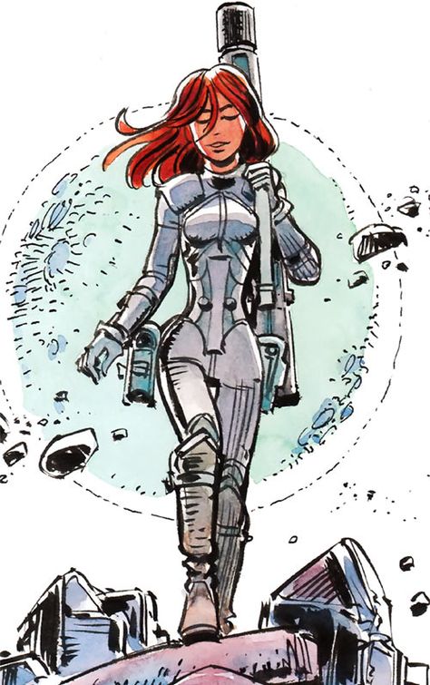 Laureline - Valerian graphic novels / comics - Character profile - Writeups.org Valerian Comic, Valerian And Laureline, Comic Manga, Bd Comics, Millennium Falcon, Valerian, Science Fiction Art, Graphic Novels, Comic Illustration