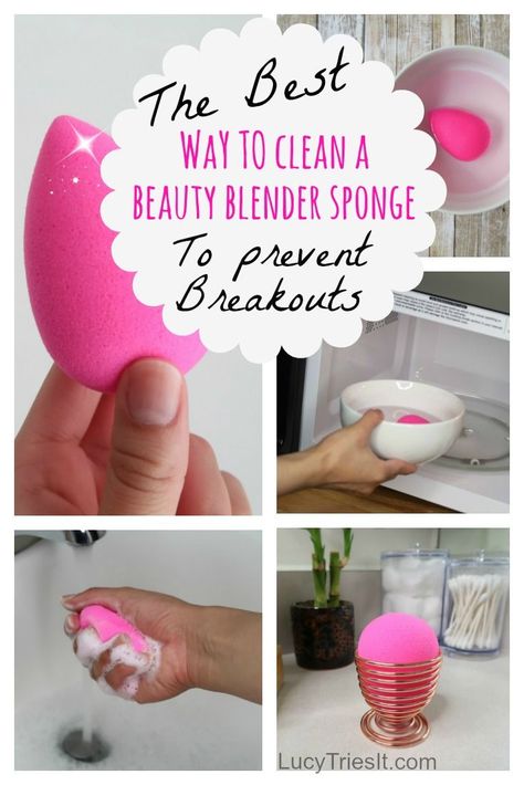 Did you know that dirt and bacteria on your beauty blender could cause acne breakouts?  This is why it's so important to clean a beauty blender sponge the right way!  If your beauty blender is causing you to break out, you'll want to try this simple metho Diy Beauty Blender, Clean Beauty Blender, Beauty Blender Sponge, Blender Sponge, Natural Hair Mask, Baking Soda Uses, Get Rid Of Blackheads, Diy Beauty Hacks, Makes You Beautiful