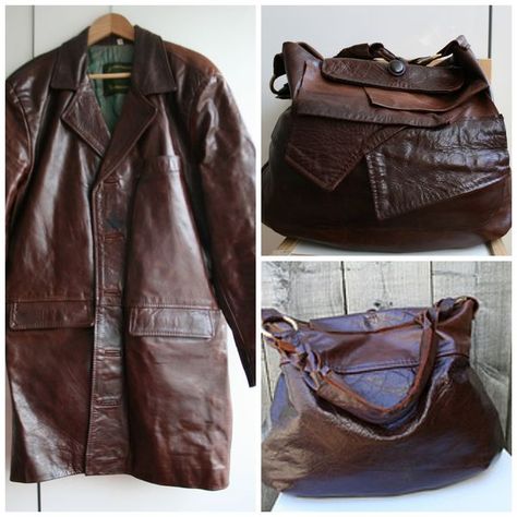 Diy Leather Bags, Upcycled Leather Jacket, Ladies Backpack, Capsule Wardrobe Women, Celebrities Leather Jacket, Reversible Tote Bag, Leather Bag Pattern, Mode Turban, Diy Leather Bag