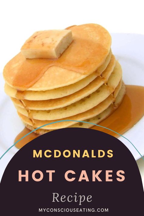 Hot cakes with a side of butter Mcdonalds Pancake Recipe, Hot Cakes Recipe, Mcdonalds Hotcakes, Mcdonald's Pancake Recipe, Mcdonalds Pancakes, Mcdonalds Recipes, Cornish Hen Recipe, Hot Cakes, Classic Breakfast