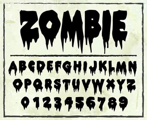 Fonts Creepy Fonts Horror, Horror Lettering Alphabet, Zombie Font Alphabet, Fonts For Halloween, Spooky Writing Font, Creepy Writing Font, Creepy Calligraphy, Halloween Font Alphabet, Creepy Fonts Alphabet