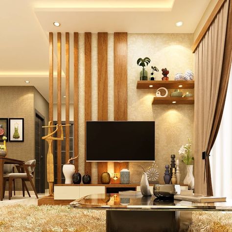 Design For Room, Lcd Wall Design, Tv Wall Ideas, Tv Unit Furniture Design, Living Room Divider, Tv Unit Interior Design, Villa Interior, Modern Tv Wall, Latest Living Room Designs