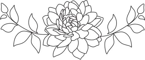 Dahlias Flower Line Art - Icons by Canva Dahlia Flower Tattoos, Dahlias Flower, Dahlia Tattoo, Flower Line Art, Dahlia Flower, Flower Svg, Cameo Projects, Elements Of Art, Art Icon