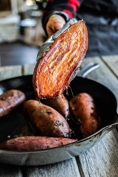 Potato Recipes Roasted, Most Nutritious Vegetables, Sweet Potato Oven, Sweet Potato Recipes Roasted, Oven Roasted Sweet Potatoes, Roasted Sweet Potato, Sweet Potatoes For Dogs, Potato Side Dishes, Veggie Side Dishes