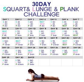 Lunge Challenge, Thigh Challenge, 30 Day Squat, Challenge 30 Day, Workout Challenges, 30 Day Challenges, Squats And Lunges, 30 Day Plank Challenge, Short Workouts