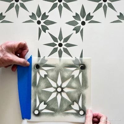 Star Stencils Tile Stencils Diy, Floor Stencils Patterns, Painting On Walls, Floor Stencils, Tile Stencils, Furniture Stencils, Royal Design Studio Stencil, Mural Stencil, Painted Concrete Floors