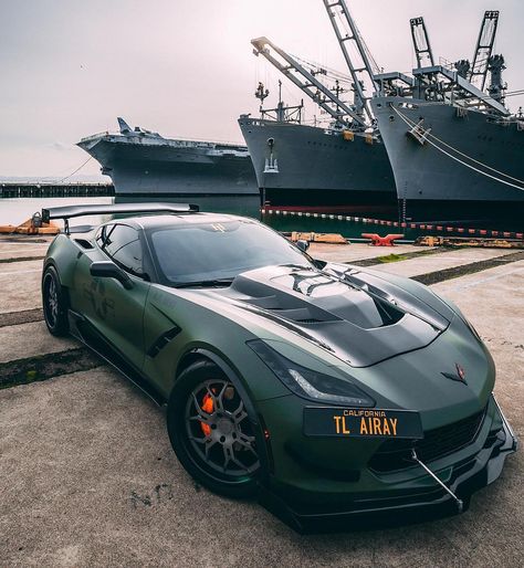 Military Vette | Caption THAT! - @darwinproaero Corvette Widebody & Carbon Glass Hood  @calimuscle @tl_airay #darwinpro Super Fast Cars, Fast Sports Cars, Mc Laren, Exotic Sports Cars, Chevy Corvette, Corvette Stingray, Us Cars, Stingray