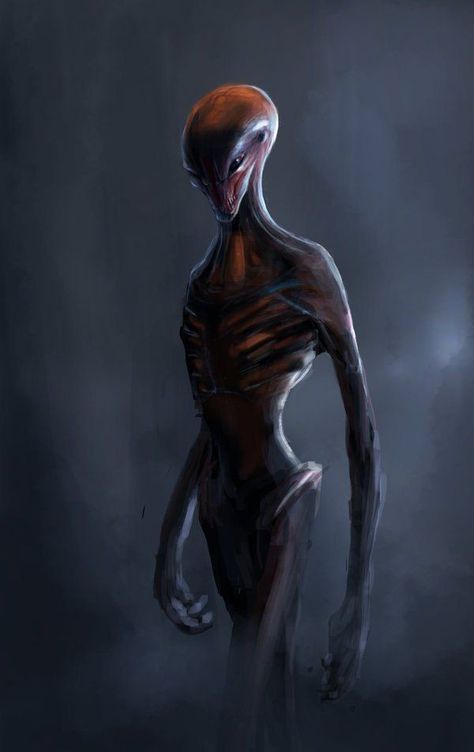 Grey Alien, Humanoid Creatures, Science Fiction Illustration, Arte Alien, Alien Character, Alien Concept, Alien Design, American Gods, Aliens And Ufos