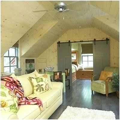 Above Garage Apartment, Room Above Garage, Attic Renovation Ideas, Bonus Room Ideas, Barn Apartment, Garage Loft, Attic Ideas, Upstairs Loft, Attic Apartment