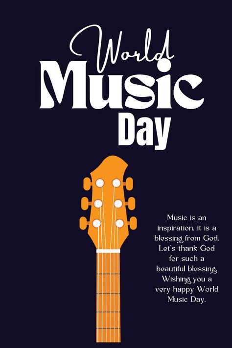 Happy World Day! World Music Day Poster Design, Happy World Music Day, June Month, World Music Day, Music Day, 2024 Inspiration, World Days, Bollywood Songs, Music Player