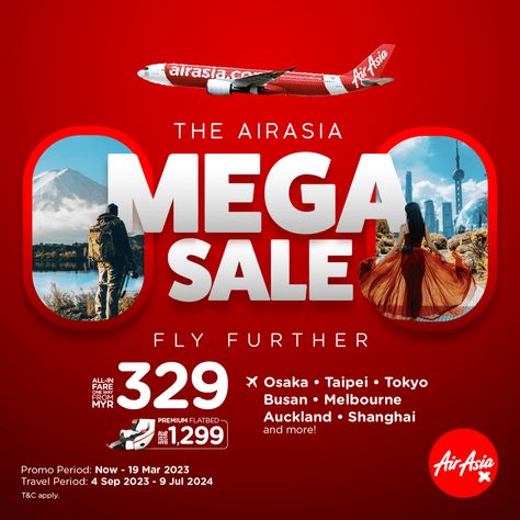 Travel PR News | AirAsia Launches 10 Million FREE* Seats Mega Sale for Travel to Asia, Asia Pacific, and Beyond! Flight Creative Ads, Campaign Branding, Cruise Design, Flight Logo, Airlines Branding, Travel Creative, 4 September, Travel Ad, Fashion Poster Design