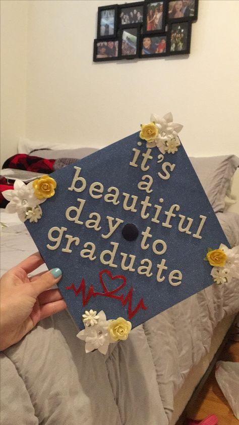 Grad cap decoration. Greys anatomy inspired. It’s A Beautiful Day To Save Lives Graduation Cap, Its A Beautiful Day To Save Lives Grad Cap, Cap Decoration Graduation Medical Field, Greys Anatomy Crafts, Greys Anatomy Caps Graduation, Greys Anatomy Graduation Cap Ideas, Greys Anatomy Grad Cap, Graduation Cap Designs Greys Anatomy, Hs Graduation Cap Ideas