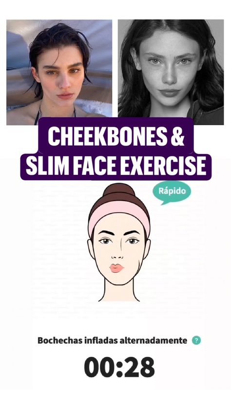 How to get a slim face with cheekbones and face exercises to slim face includes exercises for face shape jawline exercise for women and face fat loss exercise (VISIT) for more weight loss tips #beautytips #glowuptips #facethinningexercises #cheekbonesexercise #beautyhacks How Lose Face Fat Chubby Cheeks Woman, How To Slim The Face, Exercise Slim Face, Defined Face Exercises, Loosing Face Fat Exercise, Exercise To Get Jawline, Cheekbone Workout, Double Chin Exercises How To Get Rid Of In A Week, Smaller Cheeks Exercise