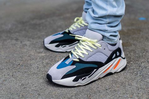 See how the Adidas Yeezy Boost 700 Waverunner look on feet in this video review. Find out where you can buy these Adidas Yeezy 700s online! Waverunner 700 Outfit Men, Adidas Yeezy 700, Wave Runner, Yeezy 500, Yeezy Sneakers, Mens Jogger Pants, Yeezy 700, Adidas Boost, Sneakers Adidas