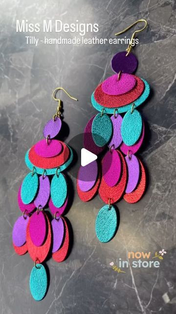 Beautiful Tilly earrings, In store now. Such beauties, I just love the way these make me feel when I put these on. The metallic leather looks super special at night ❤️💜💗 Leather Looks, Ear Art, Earring Designs, Colorful Earrings, Pretty Earrings, Large Earrings, Leather Earrings, Metallic Leather, Handmade Leather