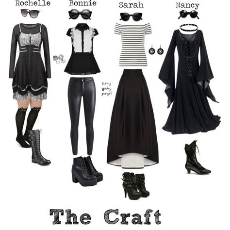 The Craft Clothes Aesthetic, Craft Movie Outfits, Burtonesque Outfits, Bonnie The Craft Outfits, The Craft Movie Outfits, The Craft Movie Aesthetic, Nancy The Craft Outfit, The Craft Costume, The Craft Outfits Aesthetic