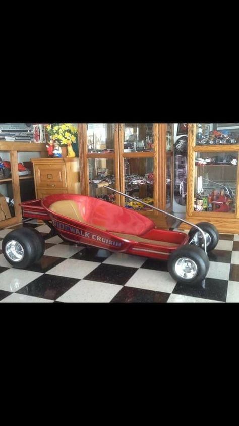 Soap Box Derby Cars, Custom Radio Flyer Wagon, Soap Box Cars, Bike Wagon, Chevy Hot Rod, Toy Pedal Cars, Dragon Wagon, Pull Wagon, Homemade Go Kart