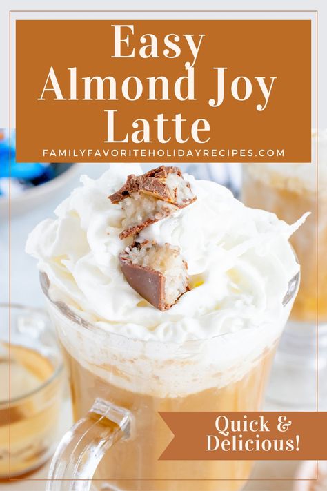 Learn how to make your own Almond Joy latte for a specialty coffee treat at home! Homemade Almond Joy, Coffee Recipes Hot, Homemade Latte, Almond Milk Latte, Specialty Coffee Drinks, Espresso Recipes, Coffee Recipes Starbucks, Coconut Syrup, Frozen Coffee