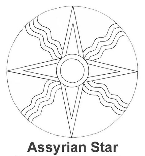 Assyrian Symbols, Assyrian Tattoo, Assyrian Flag, Bullet Journal Boxes, Assyrian Art, Alphabet Signs, Ancient Astronaut, Ancient Mesopotamia, Queen Of Heaven