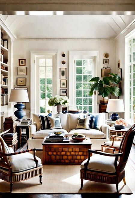 Nantucket Style Living Room, Cape Cod House Interior Ideas, Nantucket Interior Design, Nantucket Interior, Cape Cod House Interior, Sunny Living Room, Beach House Decor Living Room, Cape Cod Interior Design, Nantucket Style Homes