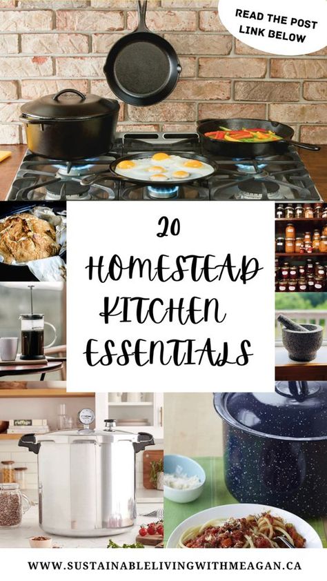 Must Have Ingredients Kitchens, Things You Need For Homesteading, Farmhouse Kitchen Essentials, Homestead Kitchen Organization, Homestead Baking Aesthetic, Homestead Kitchen Ideas, Homesteading Kitchen Ideas, Homesteading Must Haves, Homestead Kitchen Decor