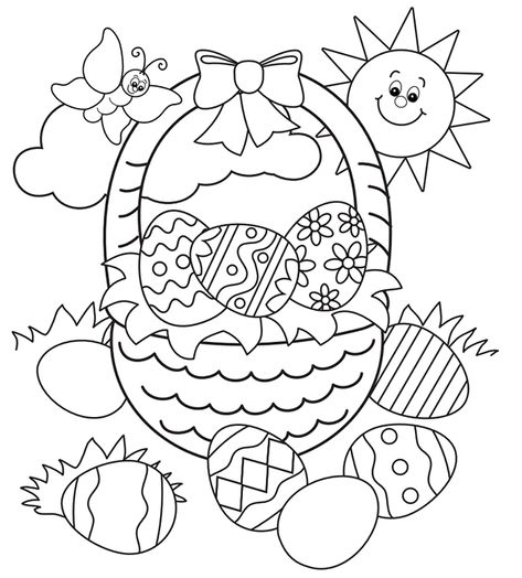 Free Easter Colouring Pages : The Organised Housewife : Ideas for organising and Cleaning your home Easter Coloring Pictures, Easter Coloring Pages Printable, Free Easter Coloring Pages, Easter Coloring Sheets, Easter Egg Coloring Pages, Easter Bunny Colouring, Easter Coloring Book, Easter Preschool, Easter Coloring