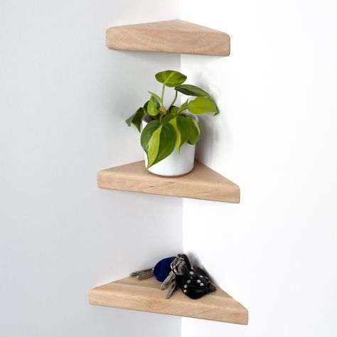 Wooden Plant Shelf, Corner Floating Shelf, Corner Shelf Bathroom, Wall Mounted Plant, Wall Corner Shelf, Candle Shelf, Shelf Cover, Corner Wall Shelves, Wooden Floating Shelves