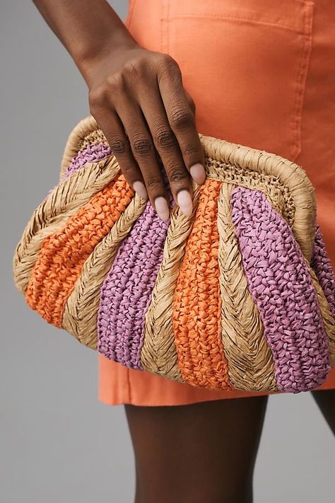 Summer Belt, Raffia Crochet, Woven Clutch, Dinner Dates, Crochet Clutch, Handbag Heaven, Raffia Bag, Wedding Bag, Beaded Clutch