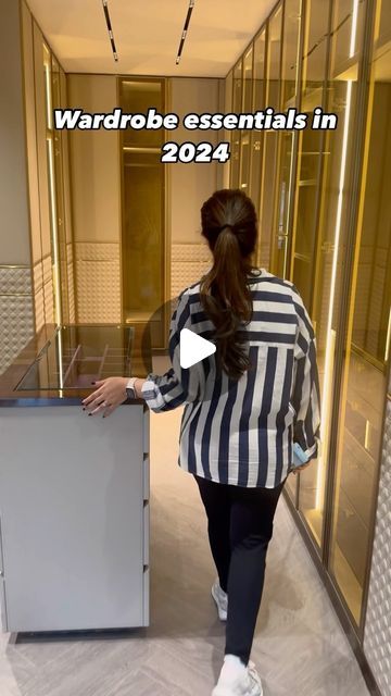 Anisha Sethi on Instagram: "Must Have Wardrobe Essentials 2024✨✨ . Walk in wardrobes done by @qubedesign_ks ♥️♥️ . #wardrobe #wardrobeaccessories #wardrobeinteriors #trending #trendingreels #trendingsongs #trendingaudio #instainterior #interiordesignideas #interiorstyling #interiordecor #interiorinspiration #anishasethi #qubeoffice" Big Wardrobe Ideas, Corridor Wardrobe Ideas, Wardrobe Partition Ideas For Women, Trending Wardrobe Design 2024, Indian Wardrobe Interior Design, Women Wardrobe Design Closet Ideas, Indian Closet Organization, Wardrobe Internal Design For Women, Internal Wardrobe Design