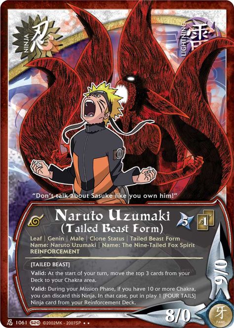 naruto card Naruto Rage, Nerdy House, Naruto Cards, Healing Spell, Naruto Games, Naruto 1, Fox Spirit, Nine Tailed Fox, Healing Spells