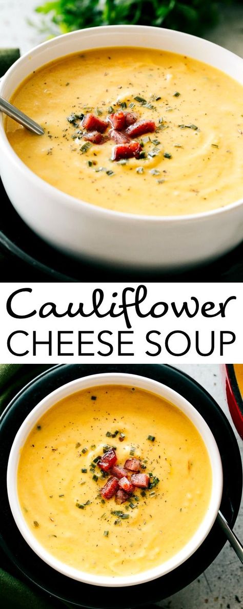 Cauliflower Cheese Soup, Soup Cauliflower, Easy Cauliflower Recipes, Keto And Gluten Free, Cauliflower Cheese Soups, Cheese Soup Recipes, Vegetarian Soup Recipes, Easy Cauliflower, Cauliflower Cheese