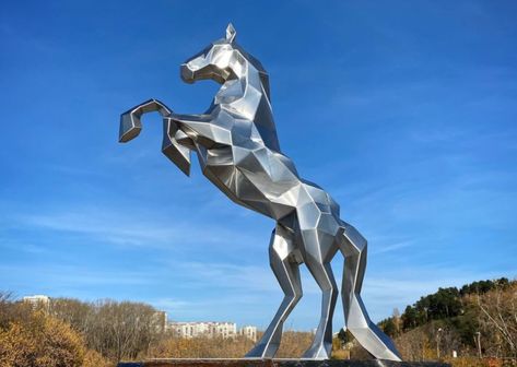 Mirror Polishing Large Art Animal Jumping Metal Horse Sculpture Metal Horse Art, Parametric Sculpture, Saudi Art, Horses Sculpture, Metal Horse Sculptures, Horse Sculpture Metal, Horse Sculptures & Statues, Metal Horse, Welding Ideas