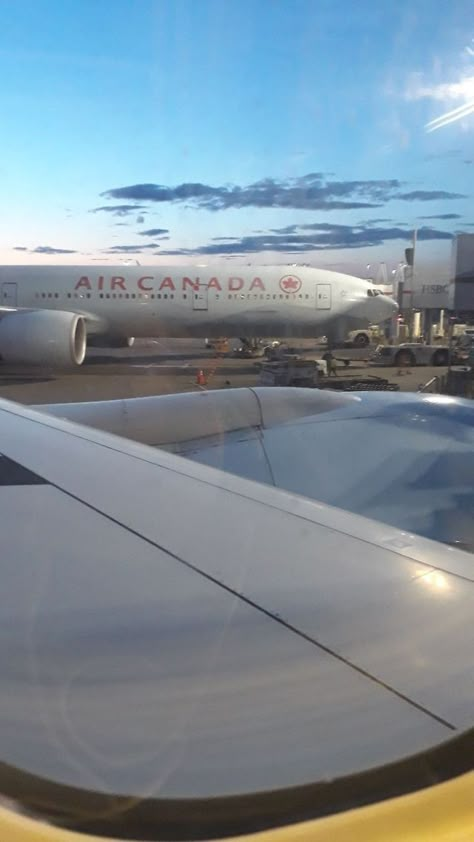 Air Canada Aesthetic, Canada Airport Toronto, Canada Airport, Montreal Nightlife, Canadian Passport, Airplane Window View, Toronto Airport, Canada Pictures, City Life Photography