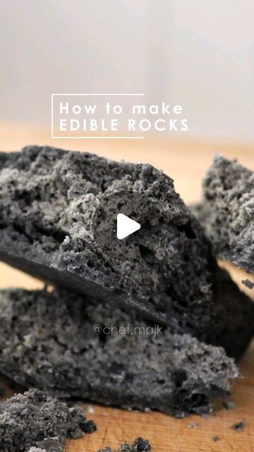 Michal Kováč | Online Culinary Coach on Instagram: "Edible rocks are a cool component for your fine dining desserts. If you would like to see the full tutorial for these rocks, comment below "rocks" and I will send you the link for the full recipe 💪  #cookingtutorial #cookingmentor #cookingathome #cookingtips #cookingtips #homecooking #finedininglovers #finediningathome #finediningrecipes #artofpastry #artontheplate #artoftheday #pastryinspiration #pastrylover #pastryschool #pastryporn #pastrydecoration" Edible Rocks, Cooking Torches, Molecular Food, Fine Dining Plating, Chocolate Rocks, Fine Dining Desserts, Cooking Thermometers, Pastry School, Quirky Cooking