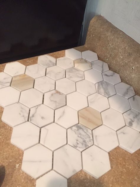 Hexagon Backsplash Kitchen, Hexagon Tile Backsplash Kitchen, Hexagon Kitchen Backsplash, Arizona Kitchen, Hexagon Tile Bathroom, Fixer Upper Diy, Hexagon Tile Backsplash, Country French Farmhouse, Hex Tiles