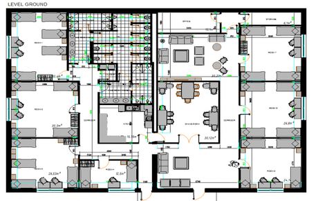 Hostel layout plan dwg file Hostel Room Plan, Hostel Plans Architecture, Hostel Layout, Campus Planning, Student Hostel, Plan Elevation, Block Plan, Hotel Floor Plan, Hostels Design