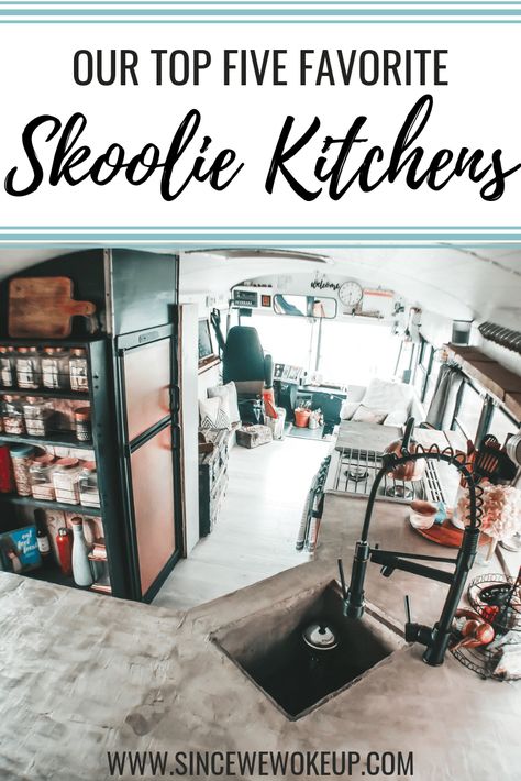 Skoolie Upper Cabinet, Skoolie Kitchen Ideas, Skoolie Layout, Skoolie Kitchen, Bus Kitchen, Skoolie Ideas, Skoolie Life, School Bus Tiny House, School Bus House