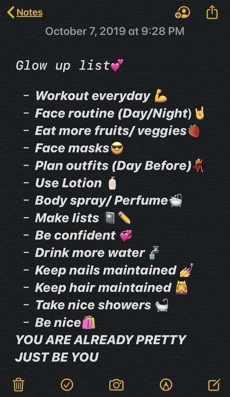 Glow Up List, Text Messages Funny, Glow Up Checklist, Messages Funny, School Routine For Teens, Face Routine, Lol Text, Eating At Night, The Glow Up