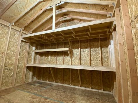 Shelves in dining room